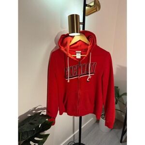 Pro Edge Cincinnati Bearcats Youth Red Full Zip Hoodie Sweatshirt Large 12/14